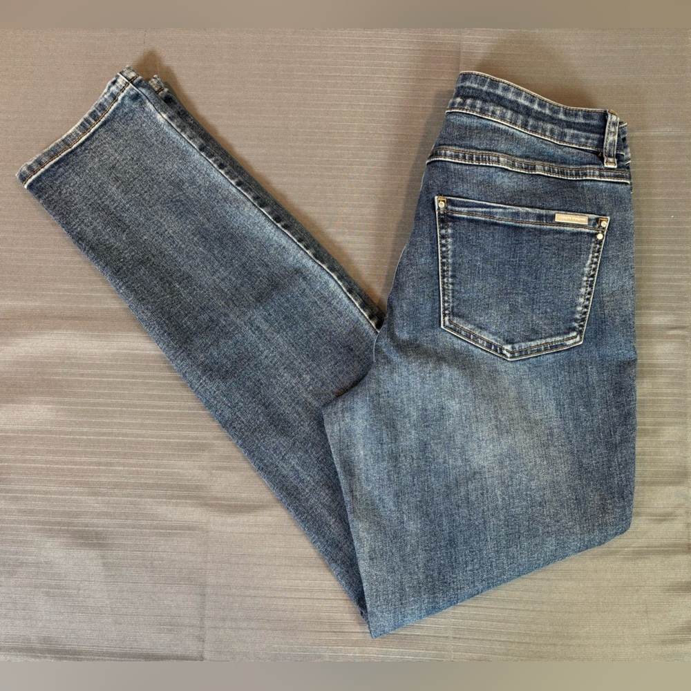Joseph Ribkoff Jeans Women’s Size 8 Straight Leg Blue Denim Designer Canada